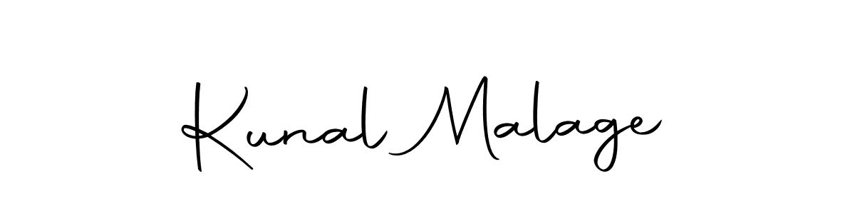 Create a beautiful signature design for name Kunal Malage. With this signature (Autography-DOLnW) fonts, you can make a handwritten signature for free. Kunal Malage signature style 10 images and pictures png