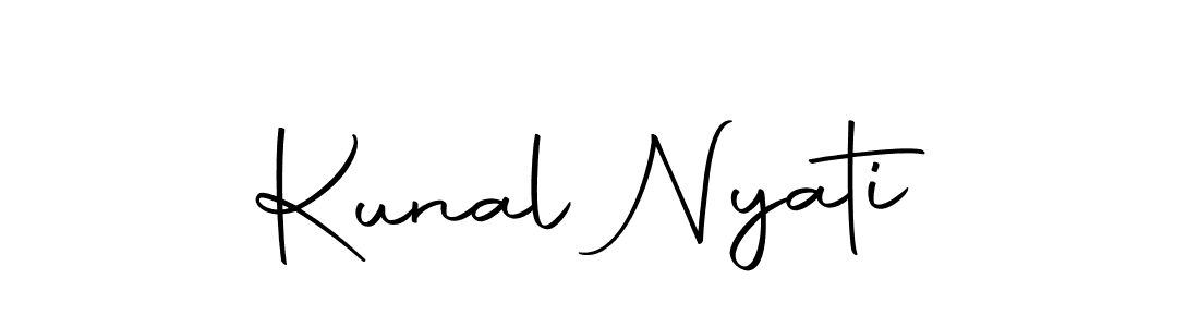 How to make Kunal Nyati name signature. Use Autography-DOLnW style for creating short signs online. This is the latest handwritten sign. Kunal Nyati signature style 10 images and pictures png