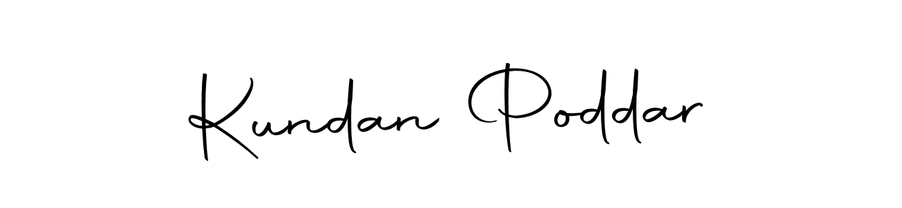 Create a beautiful signature design for name Kundan Poddar. With this signature (Autography-DOLnW) fonts, you can make a handwritten signature for free. Kundan Poddar signature style 10 images and pictures png