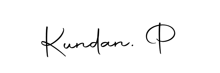 You should practise on your own different ways (Autography-DOLnW) to write your name (Kundan. P) in signature. don't let someone else do it for you. Kundan. P signature style 10 images and pictures png