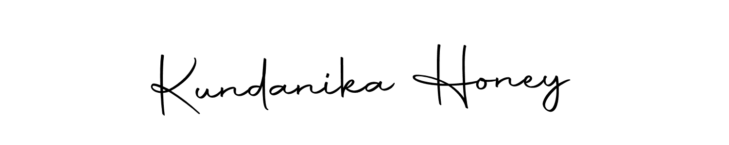 Kundanika Honey stylish signature style. Best Handwritten Sign (Autography-DOLnW) for my name. Handwritten Signature Collection Ideas for my name Kundanika Honey. Kundanika Honey signature style 10 images and pictures png