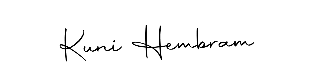This is the best signature style for the Kuni Hembram name. Also you like these signature font (Autography-DOLnW). Mix name signature. Kuni Hembram signature style 10 images and pictures png