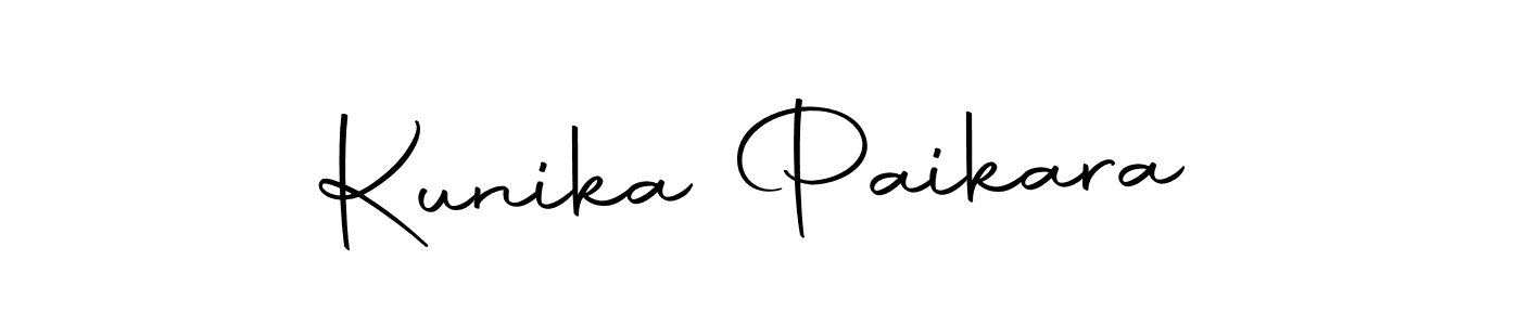 Create a beautiful signature design for name Kunika Paikara. With this signature (Autography-DOLnW) fonts, you can make a handwritten signature for free. Kunika Paikara signature style 10 images and pictures png