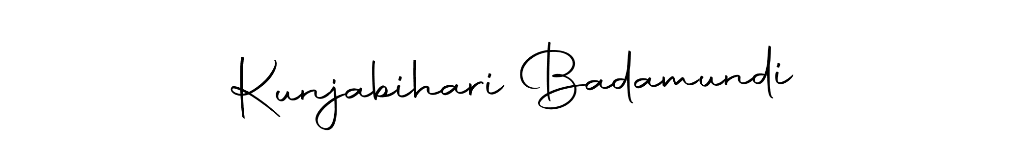 Design your own signature with our free online signature maker. With this signature software, you can create a handwritten (Autography-DOLnW) signature for name Kunjabihari Badamundi. Kunjabihari Badamundi signature style 10 images and pictures png