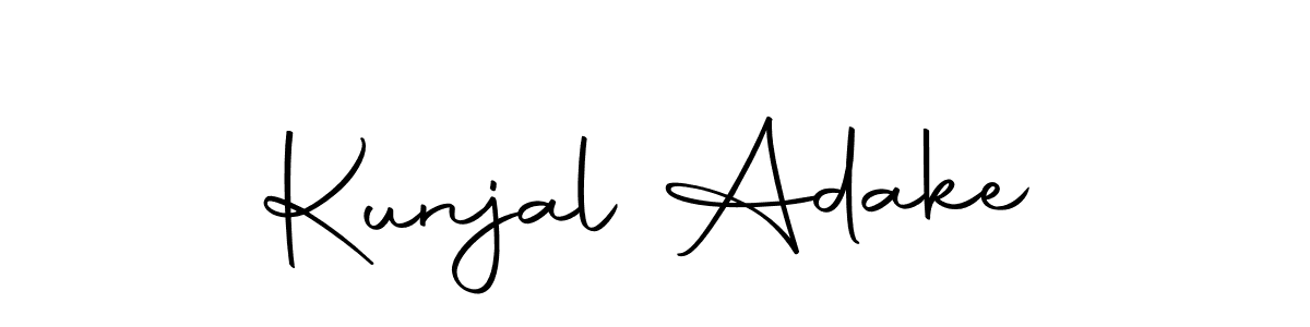 This is the best signature style for the Kunjal Adake name. Also you like these signature font (Autography-DOLnW). Mix name signature. Kunjal Adake signature style 10 images and pictures png