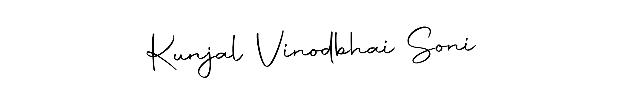 How to make Kunjal Vinodbhai Soni name signature. Use Autography-DOLnW style for creating short signs online. This is the latest handwritten sign. Kunjal Vinodbhai Soni signature style 10 images and pictures png