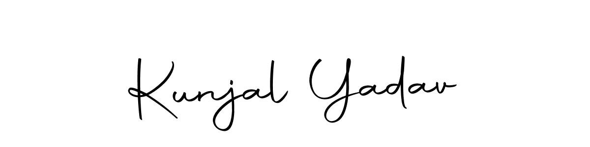 The best way (Autography-DOLnW) to make a short signature is to pick only two or three words in your name. The name Kunjal Yadav include a total of six letters. For converting this name. Kunjal Yadav signature style 10 images and pictures png