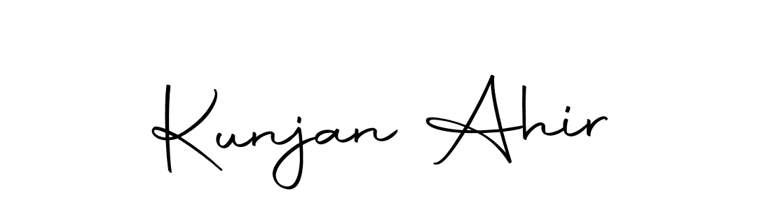 The best way (Autography-DOLnW) to make a short signature is to pick only two or three words in your name. The name Kunjan Ahir include a total of six letters. For converting this name. Kunjan Ahir signature style 10 images and pictures png