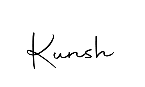 You should practise on your own different ways (Autography-DOLnW) to write your name (Kunsh) in signature. don't let someone else do it for you. Kunsh signature style 10 images and pictures png