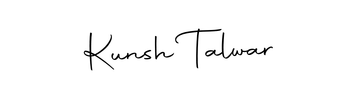 Create a beautiful signature design for name Kunsh Talwar. With this signature (Autography-DOLnW) fonts, you can make a handwritten signature for free. Kunsh Talwar signature style 10 images and pictures png