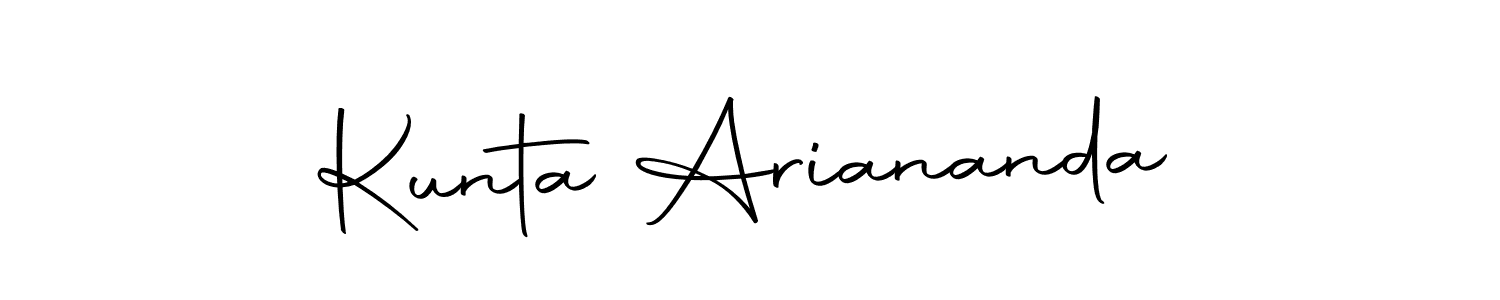 Create a beautiful signature design for name Kunta Ariananda. With this signature (Autography-DOLnW) fonts, you can make a handwritten signature for free. Kunta Ariananda signature style 10 images and pictures png