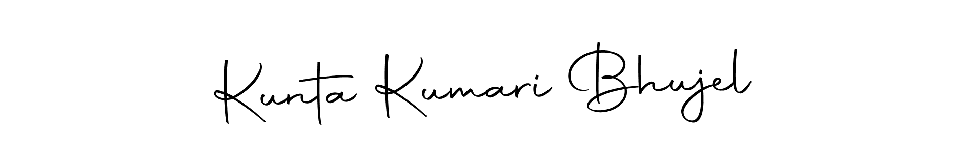You can use this online signature creator to create a handwritten signature for the name Kunta Kumari Bhujel. This is the best online autograph maker. Kunta Kumari Bhujel signature style 10 images and pictures png