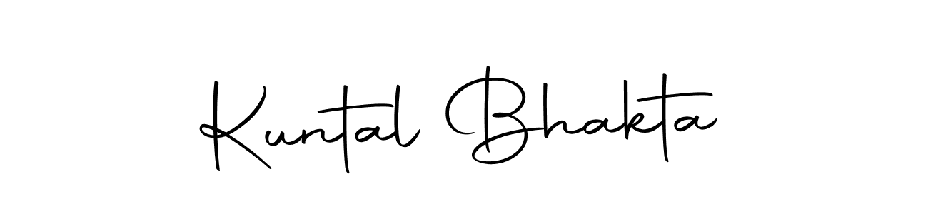 How to make Kuntal Bhakta name signature. Use Autography-DOLnW style for creating short signs online. This is the latest handwritten sign. Kuntal Bhakta signature style 10 images and pictures png