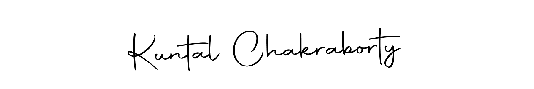 How to make Kuntal Chakraborty name signature. Use Autography-DOLnW style for creating short signs online. This is the latest handwritten sign. Kuntal Chakraborty signature style 10 images and pictures png