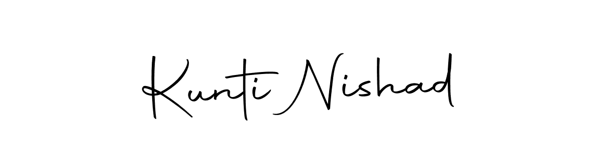 You should practise on your own different ways (Autography-DOLnW) to write your name (Kunti Nishad) in signature. don't let someone else do it for you. Kunti Nishad signature style 10 images and pictures png