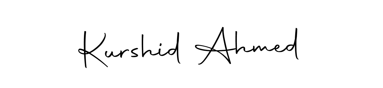 The best way (Autography-DOLnW) to make a short signature is to pick only two or three words in your name. The name Kurshid Ahmed include a total of six letters. For converting this name. Kurshid Ahmed signature style 10 images and pictures png