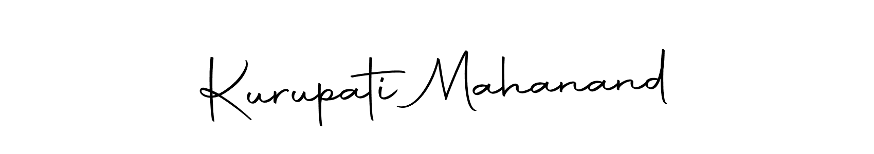 The best way (Autography-DOLnW) to make a short signature is to pick only two or three words in your name. The name Kurupati Mahanand include a total of six letters. For converting this name. Kurupati Mahanand signature style 10 images and pictures png