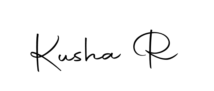 You can use this online signature creator to create a handwritten signature for the name Kusha R. This is the best online autograph maker. Kusha R signature style 10 images and pictures png