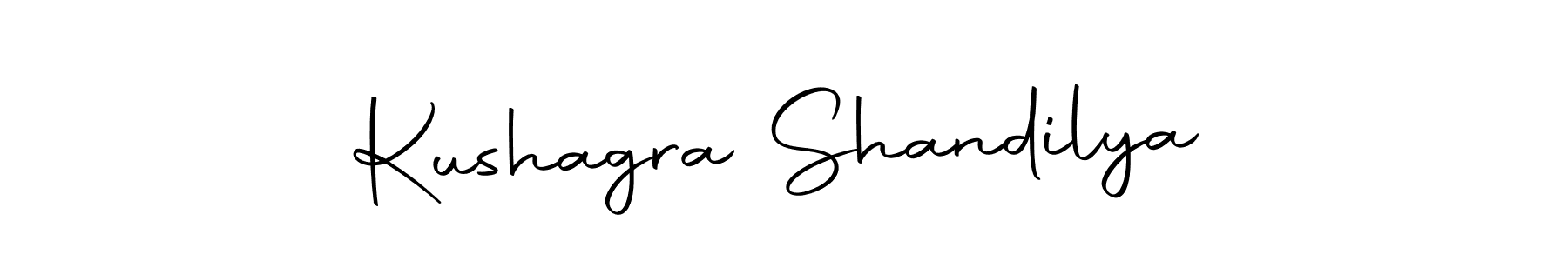 How to make Kushagra Shandilya name signature. Use Autography-DOLnW style for creating short signs online. This is the latest handwritten sign. Kushagra Shandilya signature style 10 images and pictures png
