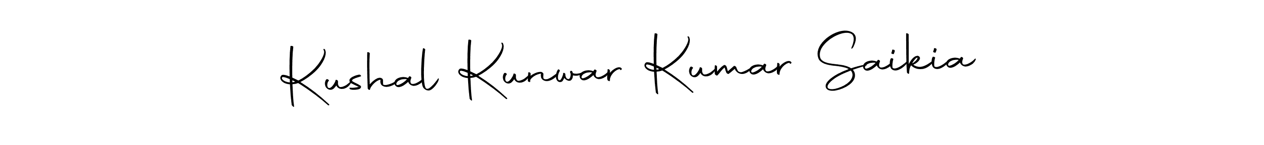Make a short Kushal Kunwar Kumar Saikia signature style. Manage your documents anywhere anytime using Autography-DOLnW. Create and add eSignatures, submit forms, share and send files easily. Kushal Kunwar Kumar Saikia signature style 10 images and pictures png