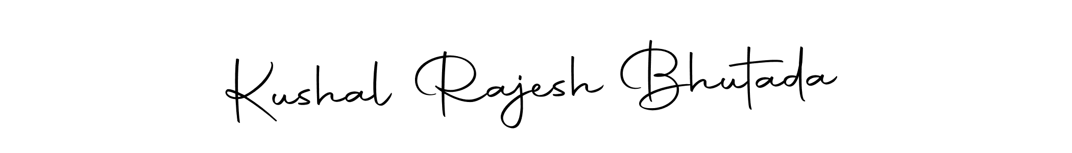 How to make Kushal Rajesh Bhutada name signature. Use Autography-DOLnW style for creating short signs online. This is the latest handwritten sign. Kushal Rajesh Bhutada signature style 10 images and pictures png