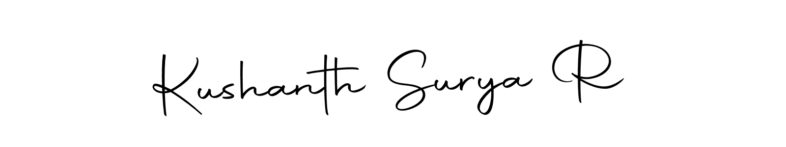 Make a beautiful signature design for name Kushanth Surya R. Use this online signature maker to create a handwritten signature for free. Kushanth Surya R signature style 10 images and pictures png