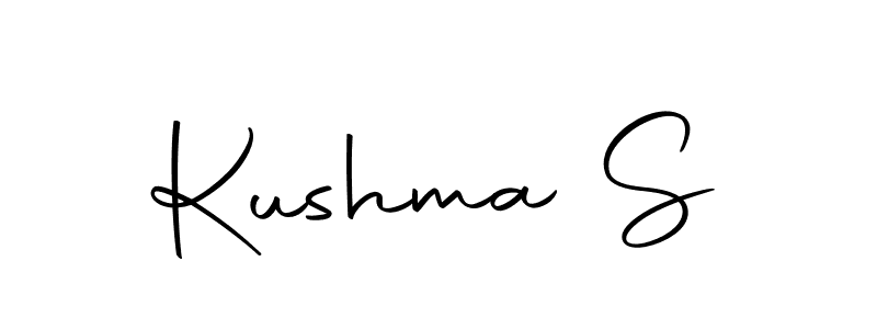 Use a signature maker to create a handwritten signature online. With this signature software, you can design (Autography-DOLnW) your own signature for name Kushma S. Kushma S signature style 10 images and pictures png