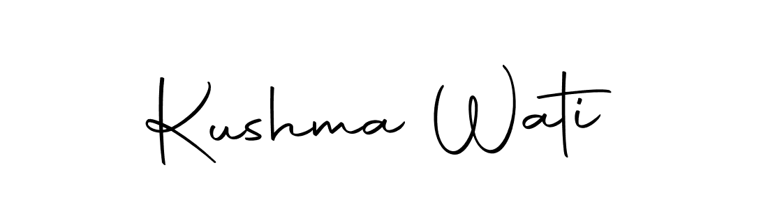 Kushma Wati stylish signature style. Best Handwritten Sign (Autography-DOLnW) for my name. Handwritten Signature Collection Ideas for my name Kushma Wati. Kushma Wati signature style 10 images and pictures png