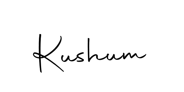 Design your own signature with our free online signature maker. With this signature software, you can create a handwritten (Autography-DOLnW) signature for name Kushum. Kushum signature style 10 images and pictures png