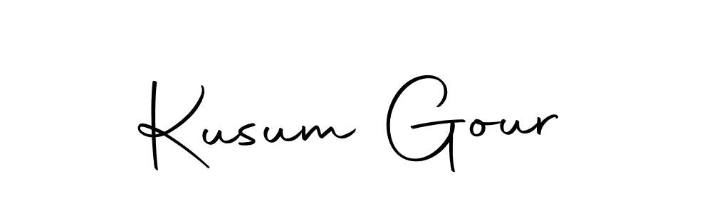 Kusum Gour stylish signature style. Best Handwritten Sign (Autography-DOLnW) for my name. Handwritten Signature Collection Ideas for my name Kusum Gour. Kusum Gour signature style 10 images and pictures png