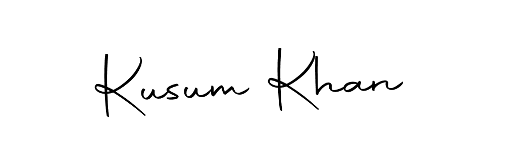 Design your own signature with our free online signature maker. With this signature software, you can create a handwritten (Autography-DOLnW) signature for name Kusum Khan. Kusum Khan signature style 10 images and pictures png