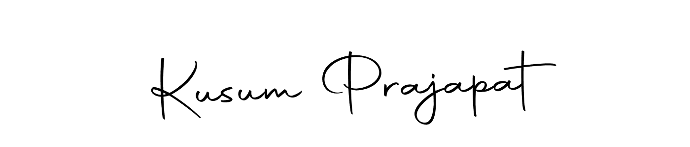 How to make Kusum Prajapat name signature. Use Autography-DOLnW style for creating short signs online. This is the latest handwritten sign. Kusum Prajapat signature style 10 images and pictures png