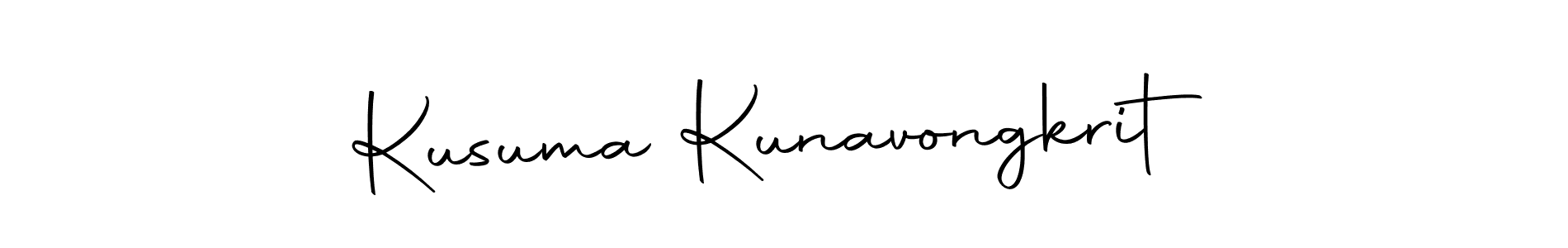 Create a beautiful signature design for name Kusuma Kunavongkrit. With this signature (Autography-DOLnW) fonts, you can make a handwritten signature for free. Kusuma Kunavongkrit signature style 10 images and pictures png