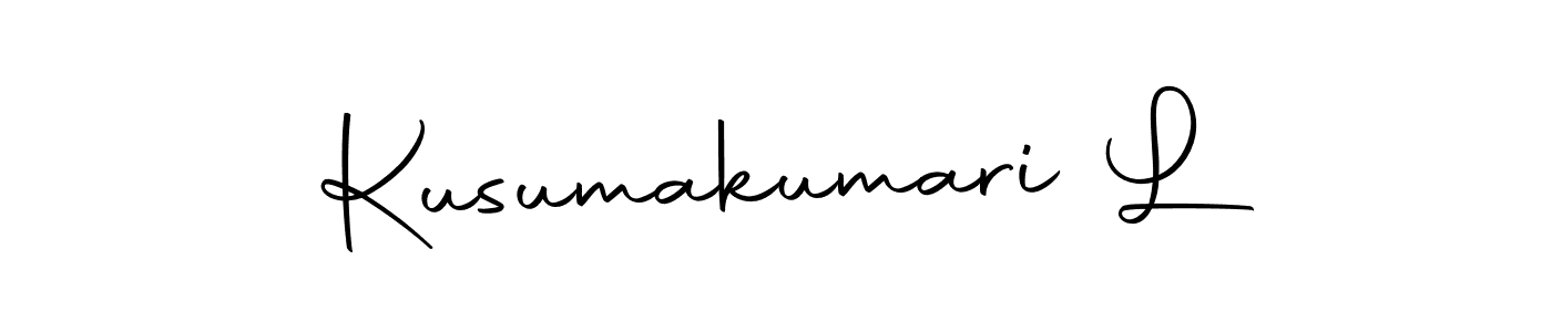 Also we have Kusumakumari L name is the best signature style. Create professional handwritten signature collection using Autography-DOLnW autograph style. Kusumakumari L signature style 10 images and pictures png