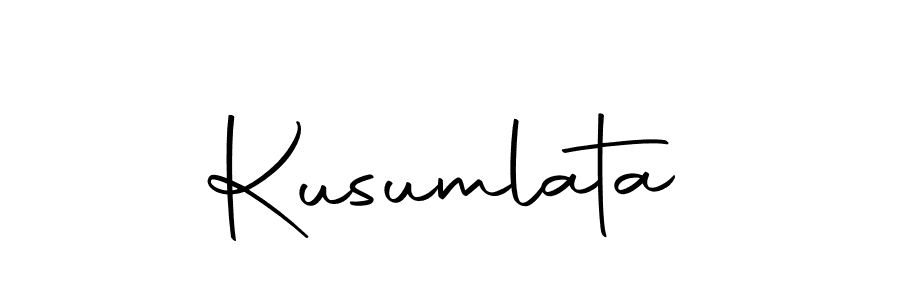 Use a signature maker to create a handwritten signature online. With this signature software, you can design (Autography-DOLnW) your own signature for name Kusumlata. Kusumlata signature style 10 images and pictures png