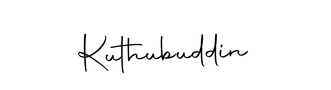 You should practise on your own different ways (Autography-DOLnW) to write your name (Kuthubuddin) in signature. don't let someone else do it for you. Kuthubuddin signature style 10 images and pictures png