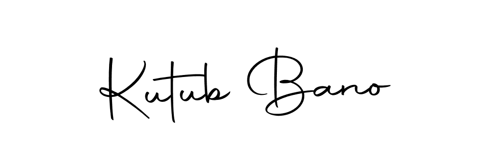 How to make Kutub Bano name signature. Use Autography-DOLnW style for creating short signs online. This is the latest handwritten sign. Kutub Bano signature style 10 images and pictures png