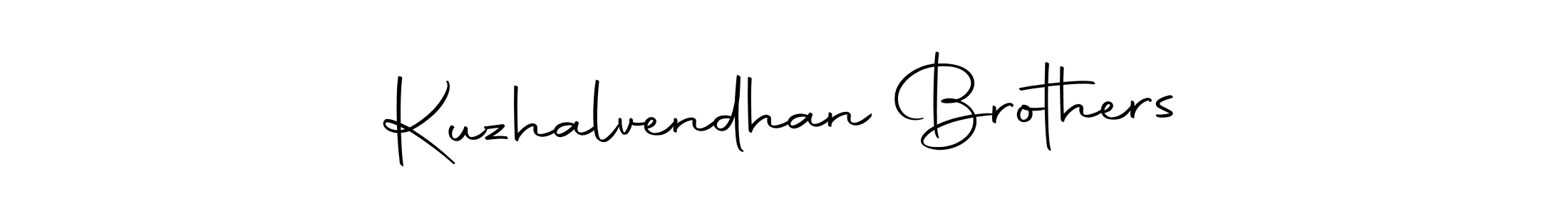 The best way (Autography-DOLnW) to make a short signature is to pick only two or three words in your name. The name Kuzhalvendhan Brothers include a total of six letters. For converting this name. Kuzhalvendhan Brothers signature style 10 images and pictures png