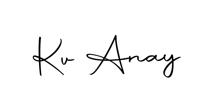 How to make Kv Anay name signature. Use Autography-DOLnW style for creating short signs online. This is the latest handwritten sign. Kv Anay signature style 10 images and pictures png