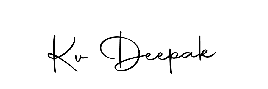 Use a signature maker to create a handwritten signature online. With this signature software, you can design (Autography-DOLnW) your own signature for name Kv Deepak. Kv Deepak signature style 10 images and pictures png