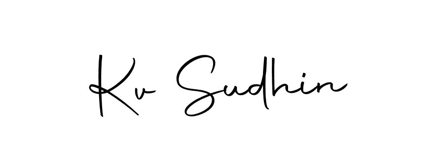 Make a beautiful signature design for name Kv Sudhin. Use this online signature maker to create a handwritten signature for free. Kv Sudhin signature style 10 images and pictures png