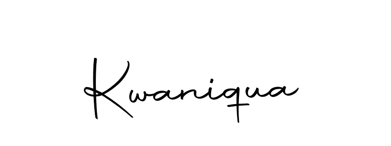 Use a signature maker to create a handwritten signature online. With this signature software, you can design (Autography-DOLnW) your own signature for name Kwaniqua. Kwaniqua signature style 10 images and pictures png