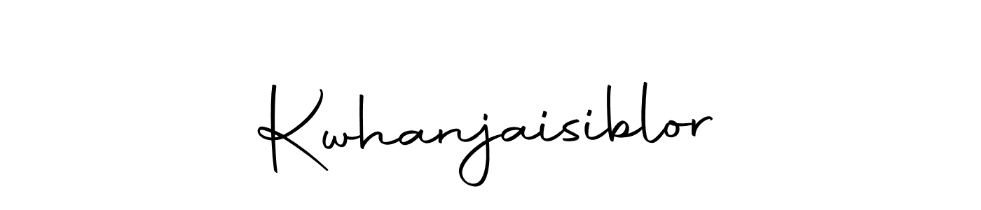 Use a signature maker to create a handwritten signature online. With this signature software, you can design (Autography-DOLnW) your own signature for name Kwhanjaisiblor. Kwhanjaisiblor signature style 10 images and pictures png