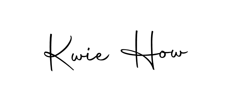 You should practise on your own different ways (Autography-DOLnW) to write your name (Kwie How) in signature. don't let someone else do it for you. Kwie How signature style 10 images and pictures png