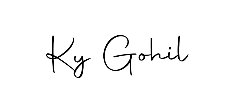 Create a beautiful signature design for name Ky Gohil. With this signature (Autography-DOLnW) fonts, you can make a handwritten signature for free. Ky Gohil signature style 10 images and pictures png