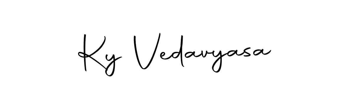 Make a beautiful signature design for name Ky Vedavyasa. With this signature (Autography-DOLnW) style, you can create a handwritten signature for free. Ky Vedavyasa signature style 10 images and pictures png