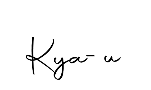 Make a beautiful signature design for name Kya-u. With this signature (Autography-DOLnW) style, you can create a handwritten signature for free. Kya-u signature style 10 images and pictures png