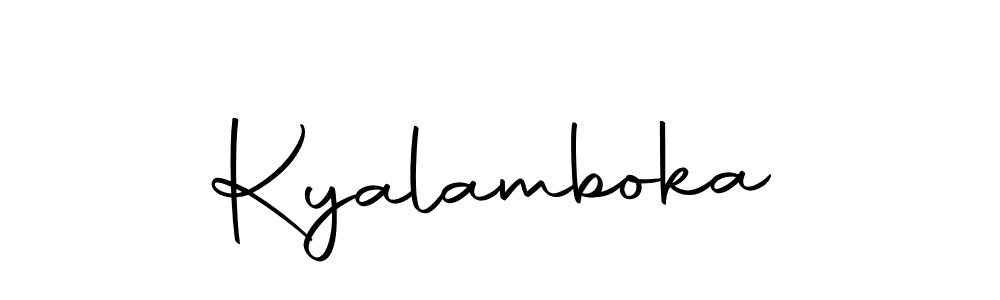 The best way (Autography-DOLnW) to make a short signature is to pick only two or three words in your name. The name Kyalamboka include a total of six letters. For converting this name. Kyalamboka signature style 10 images and pictures png