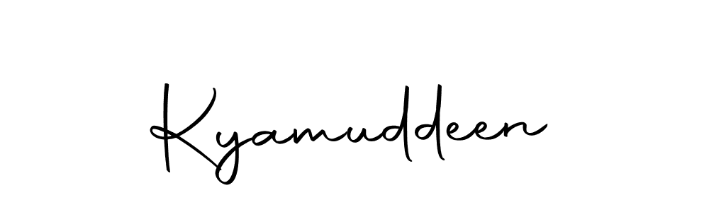 Design your own signature with our free online signature maker. With this signature software, you can create a handwritten (Autography-DOLnW) signature for name Kyamuddeen. Kyamuddeen signature style 10 images and pictures png