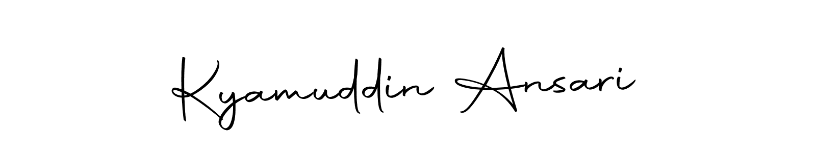 How to make Kyamuddin Ansari signature? Autography-DOLnW is a professional autograph style. Create handwritten signature for Kyamuddin Ansari name. Kyamuddin Ansari signature style 10 images and pictures png